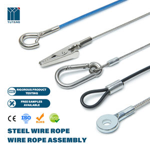 <span class=keywords><strong>Cable</strong></span> de alambre de <span class=keywords><strong>acero</strong></span> recubierto de plástico al por mayor <span class=keywords><strong>Cable</strong></span> de alambre de <span class=keywords><strong>acero</strong></span> de seguridad con múltiples terminales Ensamblaje de <span class=keywords><strong>cable</strong></span> de alambre - Product Image 1