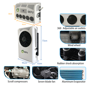 Điều hòa không khí xe tải điện 24V, điều hòa cabin xe tải mới 12V có máy nén - Product Image 2