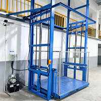 Monte-charge hydraulique à rail de guidage de 0,5 m à 10 m, facile à utiliser, avec plateforme de taille personnalisée pour usine intérieure