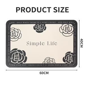 <span class=keywords><strong>Tapis</strong></span> <span class=keywords><strong>de</strong></span> bain en diatomite avec noyau à absorption rapide pour <span class=keywords><strong>devant</strong></span> l'évier, pour garder le <span class=keywords><strong>sol</strong></span> sûr et sec, avec un dos antidérapant robuste - Product Image 2