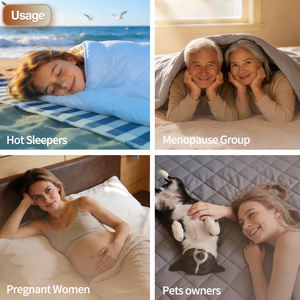 Manta Refrigerante Tejida OEM Qmax>0.4 para Personas Calurosas, Tejido Transpirable de Seda de Hielo, Ligera para Verano, Cuatro Estaciones, Tamaño King - Product Image 6