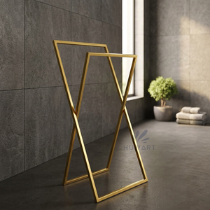 Toallero Plegable Minimalista de 30 Pulgadas, Soporte para Toallas de Baño Independiente con Acabado Pintado - Product Image 4