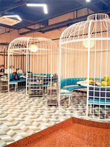 Personalizzabile Gazebo Booth schermo stanza divisorio padiglione divisorio grande in ferro gabbia per uccelli con struttura in acciaio inox - Product Image 6