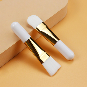 Wholesale Custom logo High Quality Mini Face Mask Applicator Small Short Handle Mini White Gold Silicone Facial Mask Applicator - Product Image 6