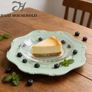 <strong>Sage</strong> Green Durable Ornate Plastic Wedding Charger Plate <strong>Dish</strong> - Product Image 6