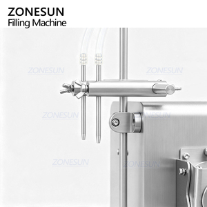 Machine de remplissage de liquides à petite dose semi-automatique à double tête de haute précision ZONESUN ZS-CPYT2 avec pompe à piston en céramique pour bouteilles et tubes - Product Image 3