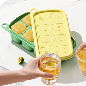 OEM/ODM – Nouvelle machine à glace en silicone de qualité alimentaire écologique, grille à soupe épaisse, pour aliments pour bébés, whisky, avec logo personnalisé, séparateur de purée - Product Image 3
