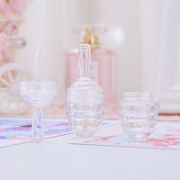 Pots à miel en plastique transparent coloré de 9 ml, contenants vides pour baume à lèvres, tubes de brillant à lèvres mignons et colorés pour enfants