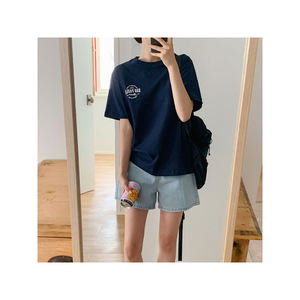 Suministro de fábrica, camiseta con letras de buena calidad, camiseta de manga corta redonda con letras de algodón Unisex hecha en Corea a la moda - Product Image 6