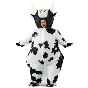 Costume <span class=keywords><strong>gonflable</strong></span> de <span class=keywords><strong>vache</strong></span> pour mascarade, cosplay, performance animale, Halloween, fête amusante, tenue de <span class=keywords><strong>vache</strong></span>, accessoires de déguisement - Product Image 2