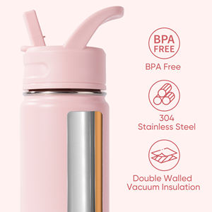 Bouteille d'eau isotherme pour enfants de 12 oz en acier inoxydable 304, sans BPA, anti-fuite, maintien thermique 24h, antidérapante - Product Image 5