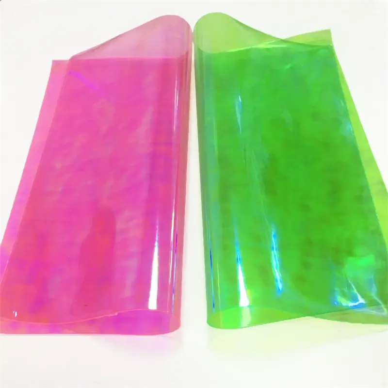 Ketebalan 0.3-0.4mm tahan air, transparan, dan ilusi halus film PVC untuk jas hujan dan kemasan dan tas tangan film PVC