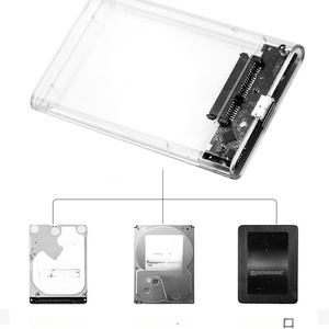 New ABS Transparent 25 Inch USB 30 External Hard Drive <b>Enclosure</b> SSD and HDD Compact Hard Drive <b>Enclosure</b> - Product Image 1