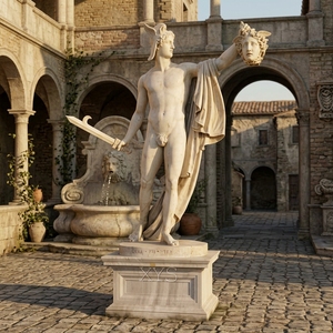 <span class=keywords><strong>Figurine</strong></span> en marbre de Carrare artisanale - Taille et pose entièrement personnalisables - Sculpture traditionnelle polie pour l'intérieur/l'extérieur - Product Image 2
