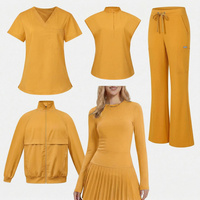 Veste zippée extensible personnalisée en gros, confortable, 2/3/4/5-en-1, ensemble uniforme médical pour hommes et femmes, tenue d'infirmière