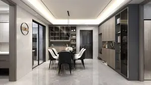 Ev villa 3d render iç tasarım iç tasarım hizmeti ile modern yatak odası takımı