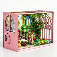 Kit de maison miniature DIY Minihaven, modèle de maison de poupée, kit de maison de poupée avec vigne de lierre verte, boîte de chambre de style cottage pour adultes