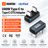 Adaptateur d'extension USB C vers USB C, double mâle vers femelle, en alliage d'aluminium, pour ordinateur portable, double port