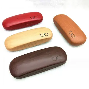 Myopia wood grain glasses box pressure resistant iron case wholesale optical glasses cover customized system