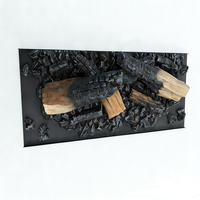 Cheminée LED 3D moderne décorative à flamme réaliste, imitation bûche artificielle, fabrication artisanale OEM