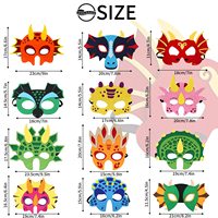 Nicro Original usine enfants Halloween mascarade Cosplay dessin animé dinosaure conception masques de fête haute qualité yeux feutre masque