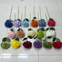 Hydrangeas en soie en gros, fleurs artificielles pour mariage, bouquet de mariée, décoration de mariage à domicile, centre de table