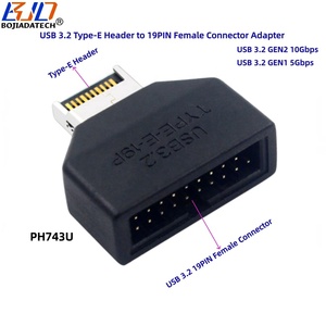 공장 직판 USB 3.2 19핀 20핀 암 소켓 - 메인보드 타입-E 헤더 어댑터 카드 5Gbps 10Gbps 재고 있음 - Product Image 1