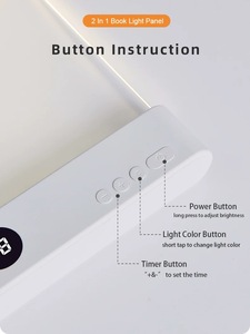 Lámpara de Lectura LED con Clip para Libros, Funciona con Batería, Panel de Luz para Libros, Recargable por USB, Regulable, para Mesita de Noche, Precio al por Mayor - Product Image 5