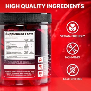 Gomitas Pre-Entrenamiento OEM/ODM con Creatina Monohidrato, L-Carnitina y Taurina, Suplemento Alimenticio para el Apoyo Inmunológico - Product Image 3