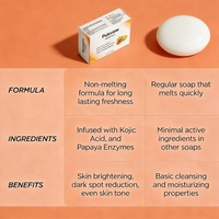 Savon Exfoliant à l'Enzyme de Papaye Éclaircissant et Unifiant le Teint, Savon de Bain Bio pour les Taches Brunes, OEM