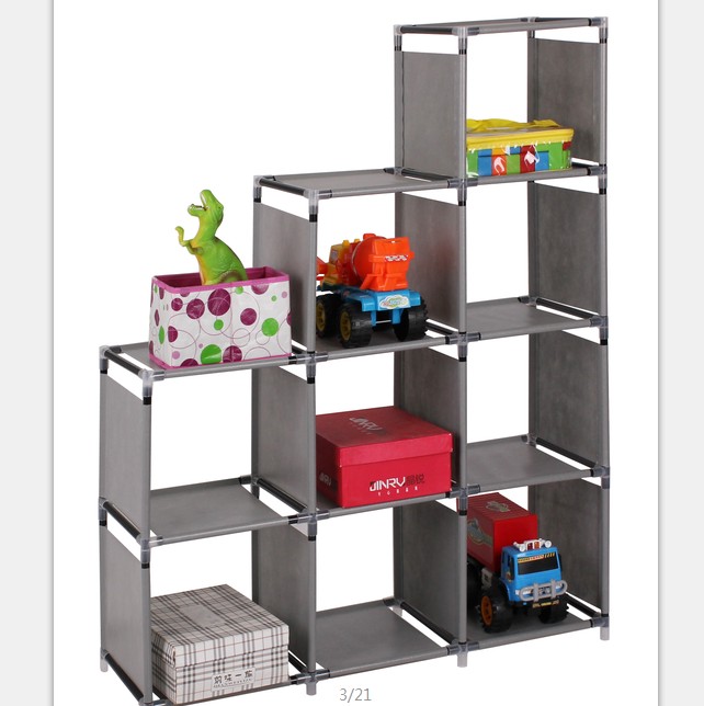 Горячая Распродажа Amazon, самодельная сборная Стальная Полка для хранения с 9 кубиками