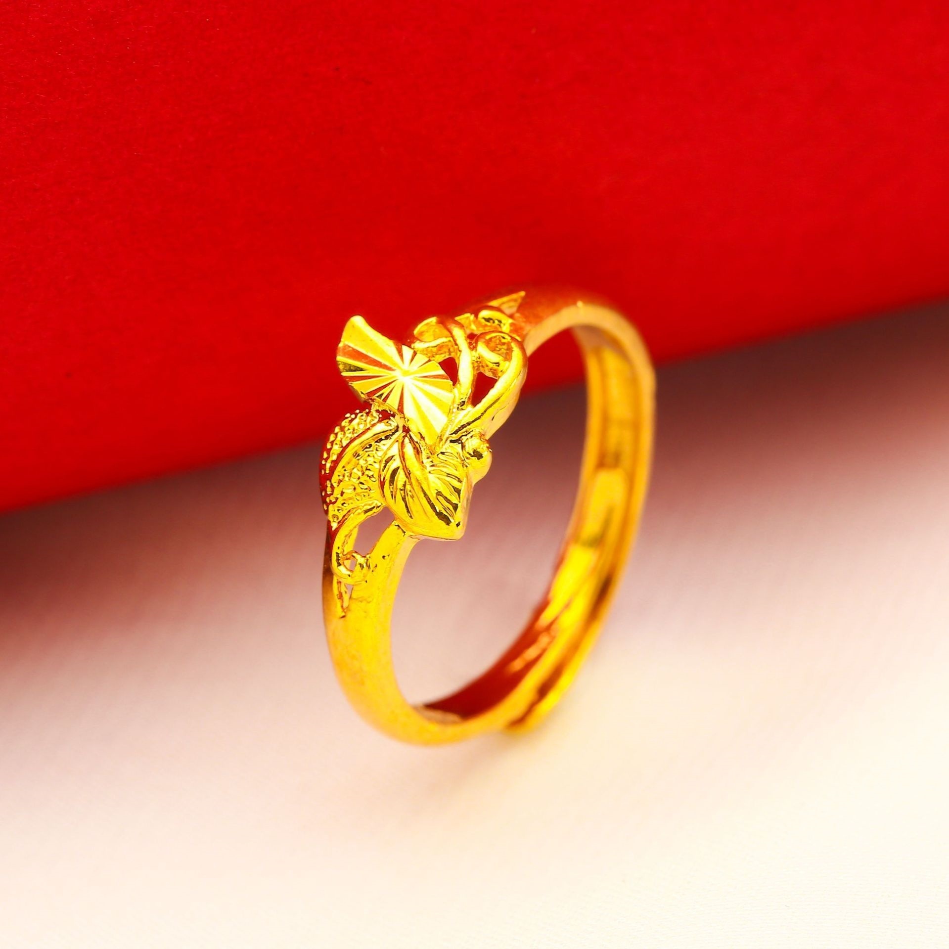 Bague blanche pour femme, taille 7, ouverture ajustable