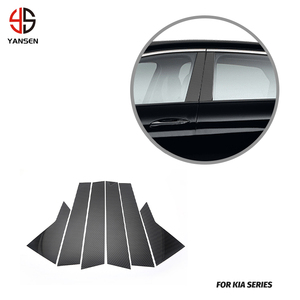 Autoadesivo della colonna B della colonna della finestra dei ricambi Auto in fibra di carbonio per accessori esterni Kia Rio <span class=keywords><strong>Sportage</strong></span> K5 K3 - Product Image 1
