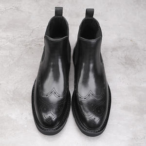 Chaussures à enfiler en cuir véritable, fabriquées à la main, légères, antidérapantes, respirantes, de haute qualité, élégantes, pour l'hiver et l'automne - Product Image 4