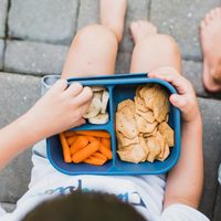 Boîte à lunch en silicone sans BPA avec couvercle Boîte à bento en silicone à 3 compartiments pour enfants et adultes