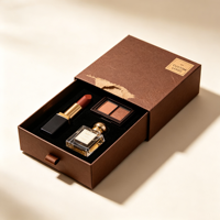 Boîtes à cosmétiques personnalisées en gros, boîtes à roulettes en kraft pour rouge à lèvres, emballage de marque privée, boîte cadeau coulissante pour maquillage