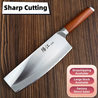 Couteau de cuisine pour femme, couteau de chef en acier inoxydable, 7,5 pouces, outil de découpe et de hachage de la viande