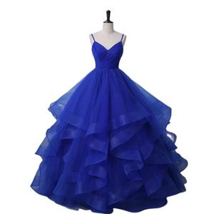 Vestidos de Fiesta de Tul con Tirantes Finos y Coloridos, Vestidos de Noche Formales con Volantes para Mujer, Vestidos de Graduación - Product Image 5