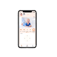ABM720S Monitor Bayi 5 Inci 1080P HD,  Penglihatan Malam Inframerah dengan Aplikasi, Audio Dua Arah, Rotasi Pan Tilt, Mendukung Penjualan Grosir Rumahan