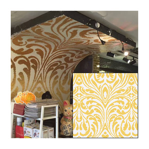 Gạch Khảm Vàng ZF Thêm Gạch Khảm Thủy Tinh Màu Trắng Trang Trí Tường Phòng Tắm Khảm Hoa Văn Nghệ Thuật Sang Trọng Trang Trí Tường Thủy Tinh Nghệ Thuật Trang Trí Nhà Cửa - Product Image 3