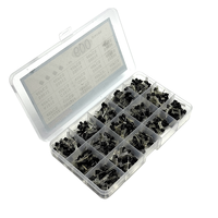 Kit de 600 Transistores To-92, 15 Valores, Transistores de Potencia Bipolares 2N222 2N3904 2N3906 2N5401 A1015 C1815 S8050 S9012 S9018