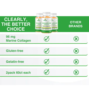 Gummies de collagène anti-âge pour adultes OEM avec antioxydants et soutien immunitaire, bienfaits éclaircissants pour la peau - Product Image 3