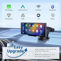 Pantalla CarPlay para coche Compatible con CarPlay y Android Auto Dash Mount Pantalla táctil de 9 pulgadas Estéreo portátil para coche