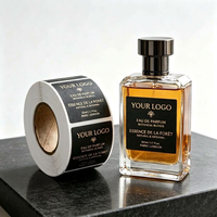 Étiquettes de parfum personnalisées en feuille d'or, résistantes à l'alcool, imperméables, autocollantes de luxe pour flacons de parfum en verre