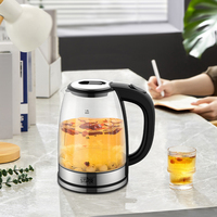 Bouilloire Électrique de Voyage WINNING STAR ST-6017 1.8L 1500W en Verre et Plastique PP, Protection Contre la Cuisson à Sec et Arrêt Automatique en Cas de Panne de Courant