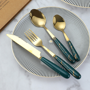 Modern Luxury Nordic Stainless Steel Flatware Set <b>Mirror</b> Green Ceramic Handle for Family Kitchen Party Use Restaurant Quality - Product Image 2