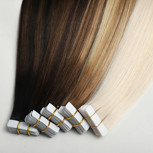 Extensions de cheveux adhésives de qualité salon 12a+ de qualité supérieure, cheveux humains <span class=keywords><strong>Remy</strong></span> authentiques, 100% cheveux vierges vietnamiens, cuticules alignées - Product Image 4