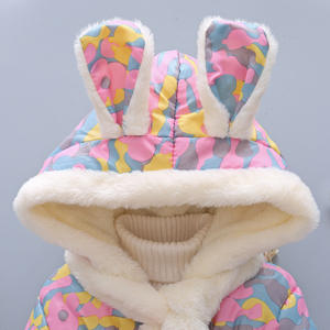 Vêtements pour bébés, manteau en fourrure d'hiver pour filles, manteau en fourrure de lapin pour enfants, fabriqué en Chine - Product Image 3