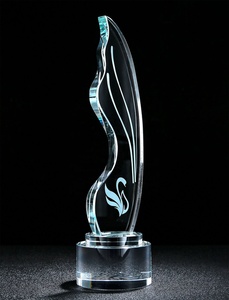 Nouveau danseur papillon Design personnalisé trophée Souvenir opéra et Musical K9 optique verre clair cristal Logo cadeau - Product Image 3