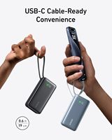 Chargeur portable Anker Nano 10 000 mAh, sortie maximale 30 W, compatible USB-C, iPhone 16/15 Series, MacBook, pour Galaxy, USB-C intégré